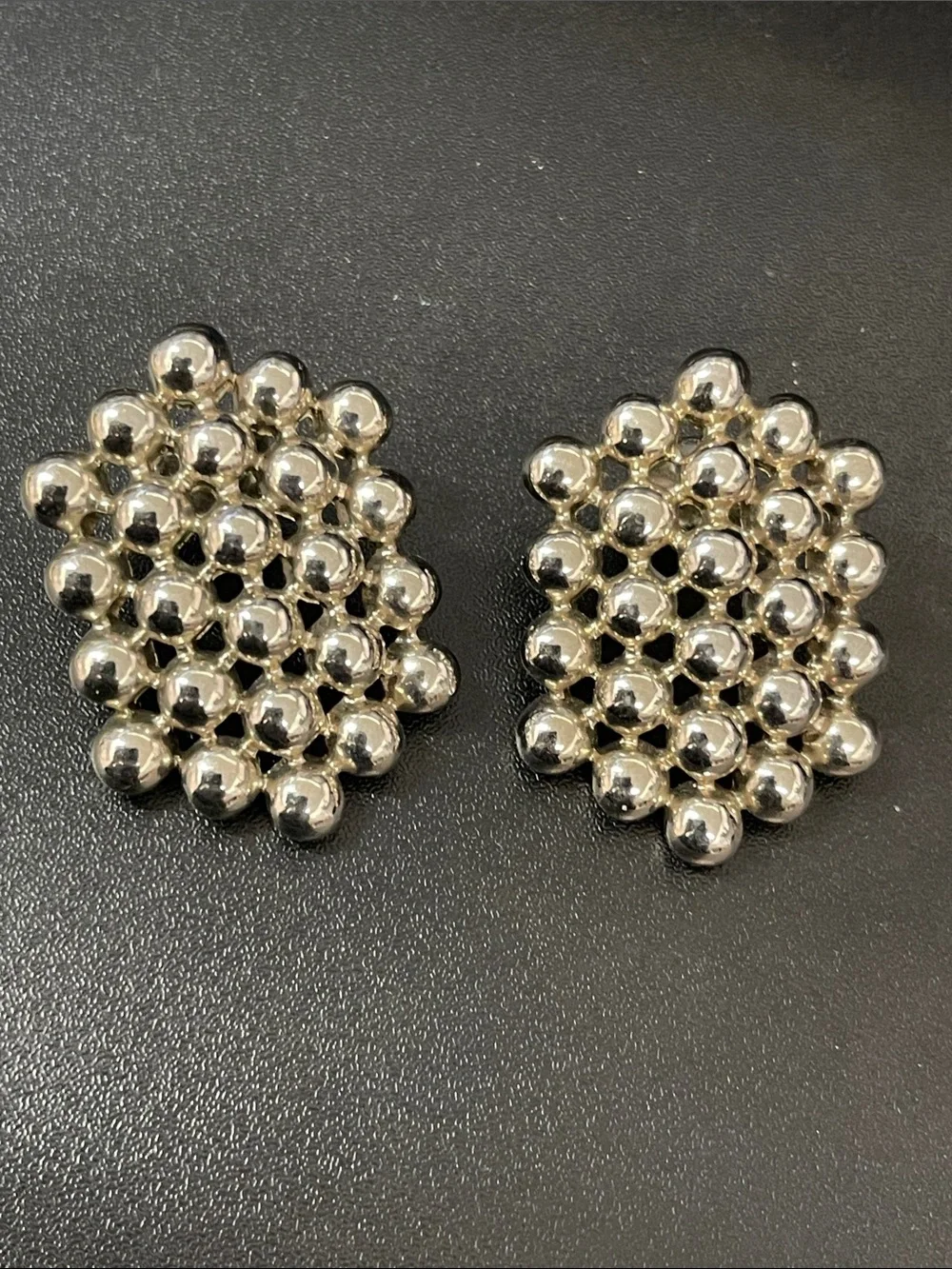 Silver Avon Cluster Ball Statement Earrings - Women Jewelry